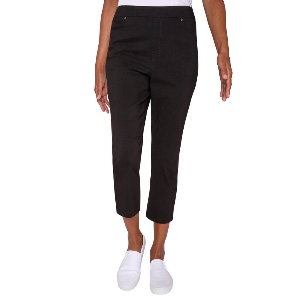 Mario Serrani Ladies' Comfort Stretch Pull-On Capri, Black